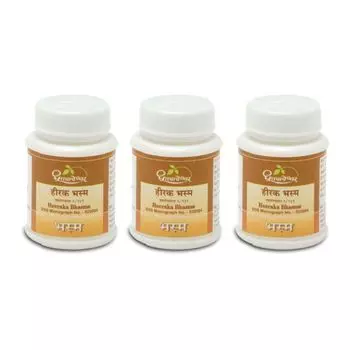 Набор Хирака Бхасма (3 x 100 мг), Heeraka Bhasma Set, произв. Dhootapapeshwar