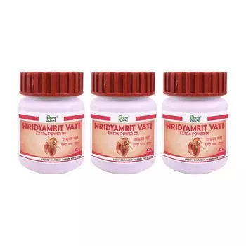 Набор Хридьямрит Вати (3 x 40 таб, 300 мг), Hridyamrit Vati Set, произв. Patanjali