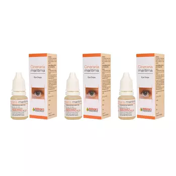 Набор капель для глаз Цинерария Маритима (3 x 10 мл), Cineraria Maritima Eye Drops Set, произв. Bakson