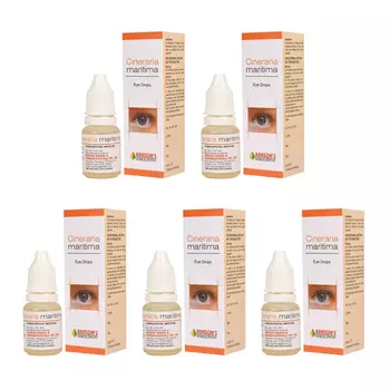 Набор капель для глаз Цинерария Маритима (5 x 10 мл), Cineraria Maritima Eye Drops Set, произв. Bakson