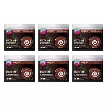 Набор Крем-краска для волос, натуральный коричневый (6 x 40 г), Expert Creme Hair Colour Natural Brown Set, произв. Godrej