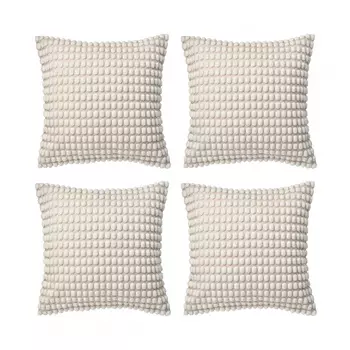 Набор кремовых чехлов для подушек (4 шт), SVARTPOPPEL Cushion Cover Off-white Set, произв. IKEA