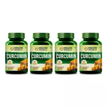 Набор Куркумин (4 x 90 таб), Curcumin Set, произв. Himalayan Organics