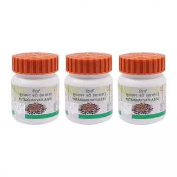 Набор Кутаджгхан Вати (3 x 80 таб, 250 мг), Kutajghan Vati Set, произв. Patanjali