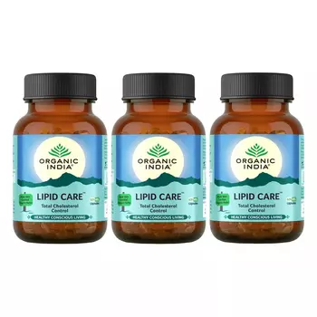 Набор Липид Кеа (3 x 60 кап, 350 мг), Lipid Care Set, произв. Organic India