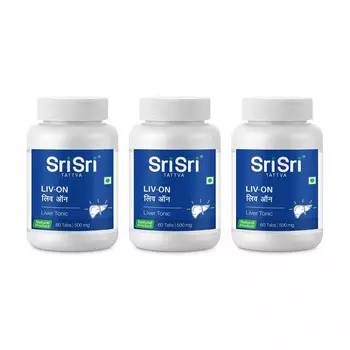 Набор Лив-он: для печени (3 x 60 таб, 500 мг), Liv-on Set of 3, произв. Sri Sri Tattva