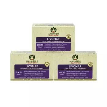 Набор Ливомап (3 х 100 таб, 500 мг), Livomap Set, произв. Maharishi Ayurveda