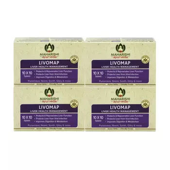 Набор Ливомап (4 x 100 таб, 500 мг), Livomap Set, произв. Maharishi Ayurveda