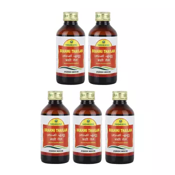 Набор масла Брахми Тайлам (5 x 200 мл), Brahmi Thailam Set, произв. Nagarjuna