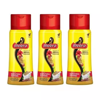 Набор Мира: сухой травяной шампунь (3 x 120 г), Meera Advanced Herbal Powder Set, произв. CavinKare