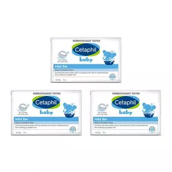 Набор мыла для детской чувствительной кожи (3 х 75 г), Mild Bar Baby's Sensitive Skin Set, произв. Cetaphil