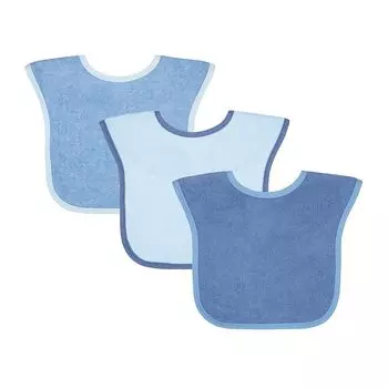 Набор нагрудников голубых тонов (3 шт), Toddler Towelling Bibs Blue Set, произв. Mothercare
