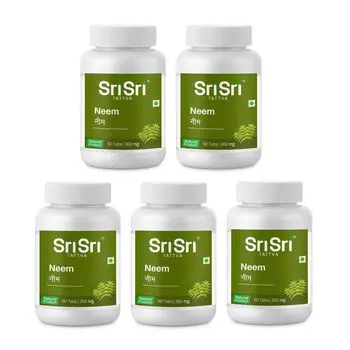 Набор Ним (5 x 60 таб, 300 мг), Neem Set, произв. Sri Sri Tattva