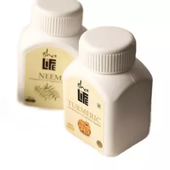 Набор Ним и Куркума (100 кап + 100 кап), Neem and Turmeric Set, произв. Isha Life