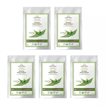 Набор Органический порошок Нима (5 x 100 г), Organic Neem Powder Set, произв. Aryan