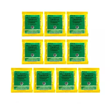 Набор Панчакола Чурнам (10 x 10 г), Panchakola Churnam Set, произв. Kottakkal Ayurveda