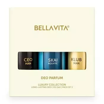 Набор парфюмированных дезодорантов (3 х 150 мл), CEO Man, Skai Aquatic & Klub Man Deo Parfum Set, произв. Bella Vita