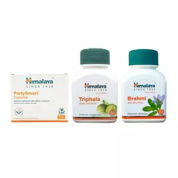 Набор Пати Смарт, Трифала, Брахми (3 шт), PartySmart, Triphala, Brahmi Set, произв. Himalaya