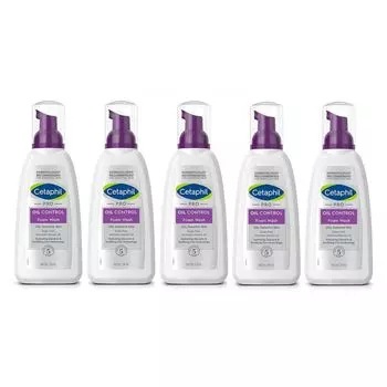 Набор Пенка для умывания для жирной и чувствительной кожи (5 x 236 мл), Oil Control Foam Face Wash Oily, Sensitive Skin Set, произв. Cetaphil