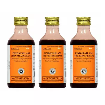 Набор Пинда Тайлам (3 x 200 мл), Pinda Tailam Set, произв. Kottakkal Ayurveda