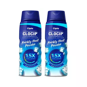 Набор порошка от потницы (2 x 150 г), Clocip Advance Action Prickly Heat Powder Set, произв. Cipla