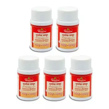 Набор Пунарнава Мандура (5 x 60 таб), Punarnava Mandoora Set, произв. Dhootapapeshwar