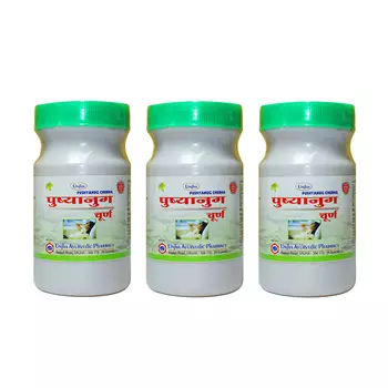 Набор Пушьянуг Чурна (3 x 100 г), Pushyanug Churna Set, произв. Unjha