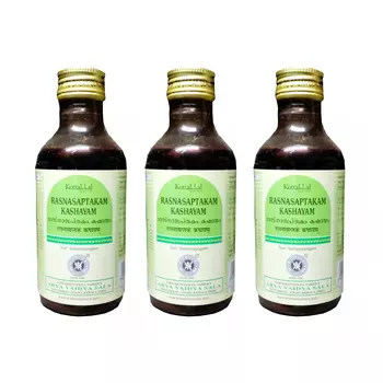 Набор Раснасаптакам Кашаям (3 x 200 мл), Rasnasaptakam Kashayam Set, произв. Kottakkal Ayurveda