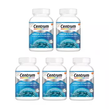 Набор Рыбьего жира Омега-3 (5 x 60 кап, 1,36 г), Omega-3 Fish Oil Set, произв. Centrum