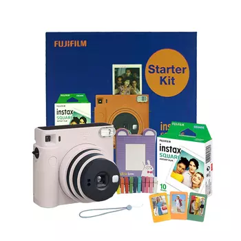 Набор с квадратной камерой: цвет Белоснежный мел, Instax SQ1 Starter Kit Chalk White Set, произв. Instax