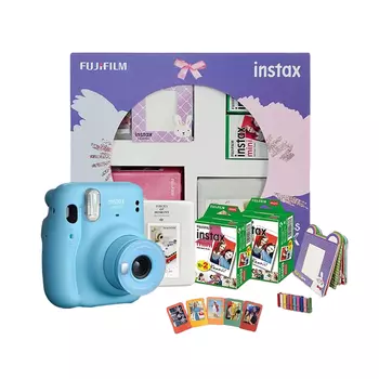 Набор с мини-камерой 11: цвет Небесно-голубой, Instax Mini 11 Happiness Box Sky Blue Set, произв. Instax