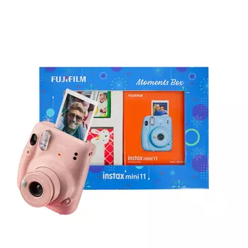 Набор с мини-камерой 11: цвет Розовый румянец, Mini 11 Moments Box Blush Pink Set, произв. Instax