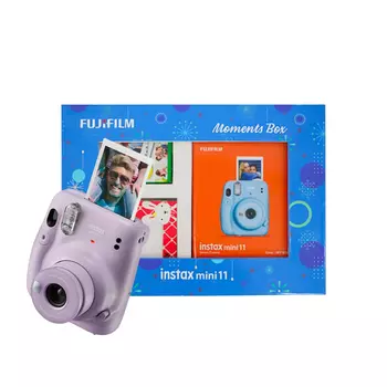 Набор с мини-камерой 11: цвет Сиренево-фиолетовый, Mini 11 Moments Box Lilac Purple Set, произв. Instax