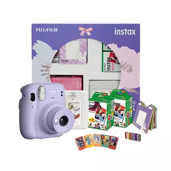 Набор с мини-камерой 11: цвет Сиренево-фиолетовый, Instax Mini 11 Happiness Box Lilac Purple Set, произв. Instax