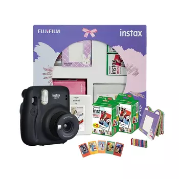 Набор с мини-камерой 11: цвет Угольно-серый, Instax Mini 11 Happiness Box Charcoal Gray Set, произв. Instax