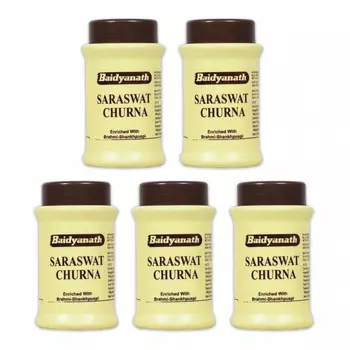 Набор Сарасват Чурна (5 x 60 г), Saraswat Churna Set, произв. Baidyanath
