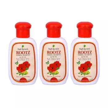 Набор шампуней для волос Рутз (3 х 100 мл), Rootz Herbal Shampoo Set, произв. Rajah Ayurveda