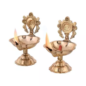 Набор Шанку Чакра Кубер Дия (2 шт), Shanku Chakra Kuber Diya Set, произв. The Purple Tree