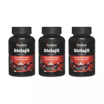 Набор Шиладжит (3 x 60 кап, 500 мг), Shilajit Set, произв. Himalaya