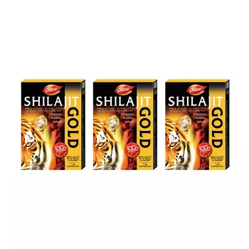 Набор Шиладжит Голд (3 x 10 кап), Shilajit Gold Set, произв. Dabur