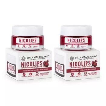 Набор Скраб-бальзам для осветления губ (2 x 20 г), NicoLips Lip Lightening Scrub Balm Set, произв. Bella Vita