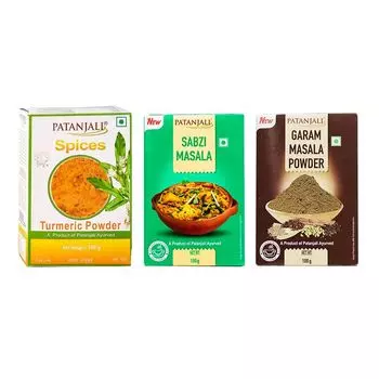 Набор специй для блюд восточной кухни (3 шт), Spices for Oriental Dishes Set of 3, произв. Patanjali