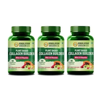 Набор Средство для выработки коллагена (3 x 90 кап), Plant Based Collagen Builder Set, произв. Himalayan Organics