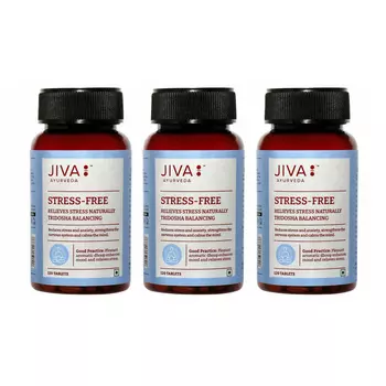 Набор Стресс Фри (3 x 120 таб, 100 мг), Stress-Free Set, произв. Jiva