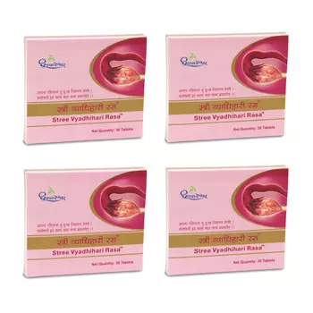 Набор Стри Вьядхихари Раса (4 x 30 таб), Stree Vyadhihari Rasa Set, произв. Dhootapapeshwar