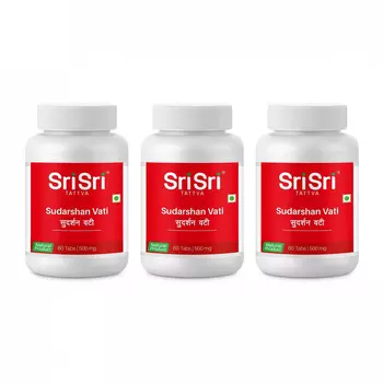 Набор Сударшан Вати (3 x 60 таб, 500 мг), Sudarshan Vati Set, произв. Sri Sri Tattva