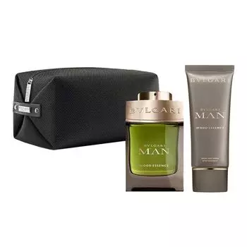 Набор Сущность леса (100 мл + 100 мл), Man Wood Essence Eau De Parfum, After Shave Balm & Pouch Set, произв. Bvlgari