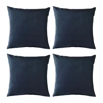 Набор темно-синих чехлов для подушек (4 шт), SANELA Cushion Cover Dark Blue Set, произв. IKEA
