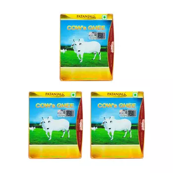 Набор топленого масла Гхи (3 x 200 мл), Ghee Set, произв. Patanjali