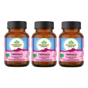 Набор Трифала (3 х 60 кап, 480 мг), Triphala Set, произв. Organic India